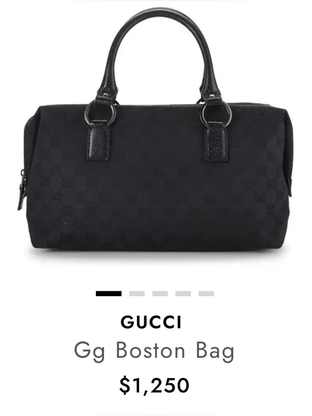 Gucci GG Canvas Mini Boston Bag - Vintage